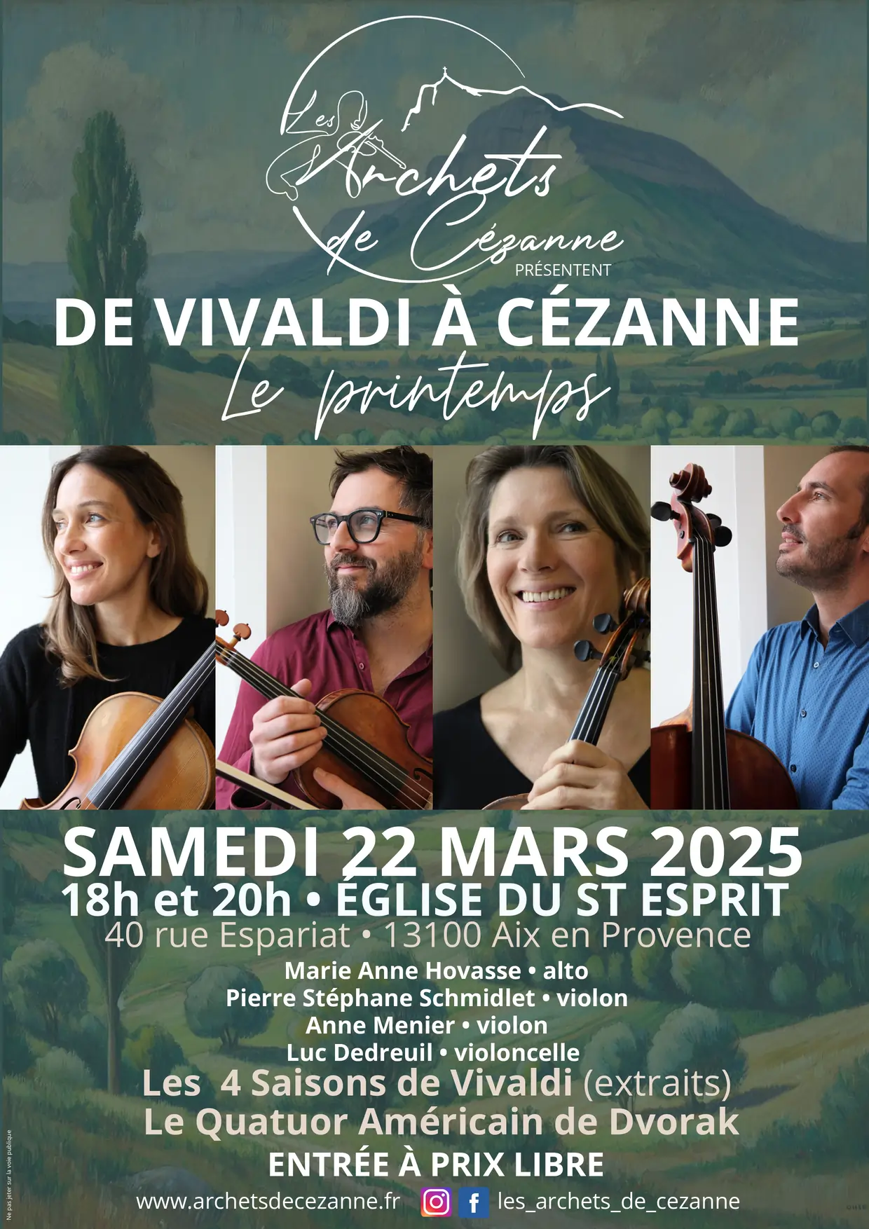 Six concerts prévus : Les Archets de Cézanne entrent en scène